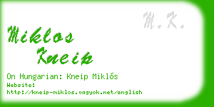miklos kneip business card